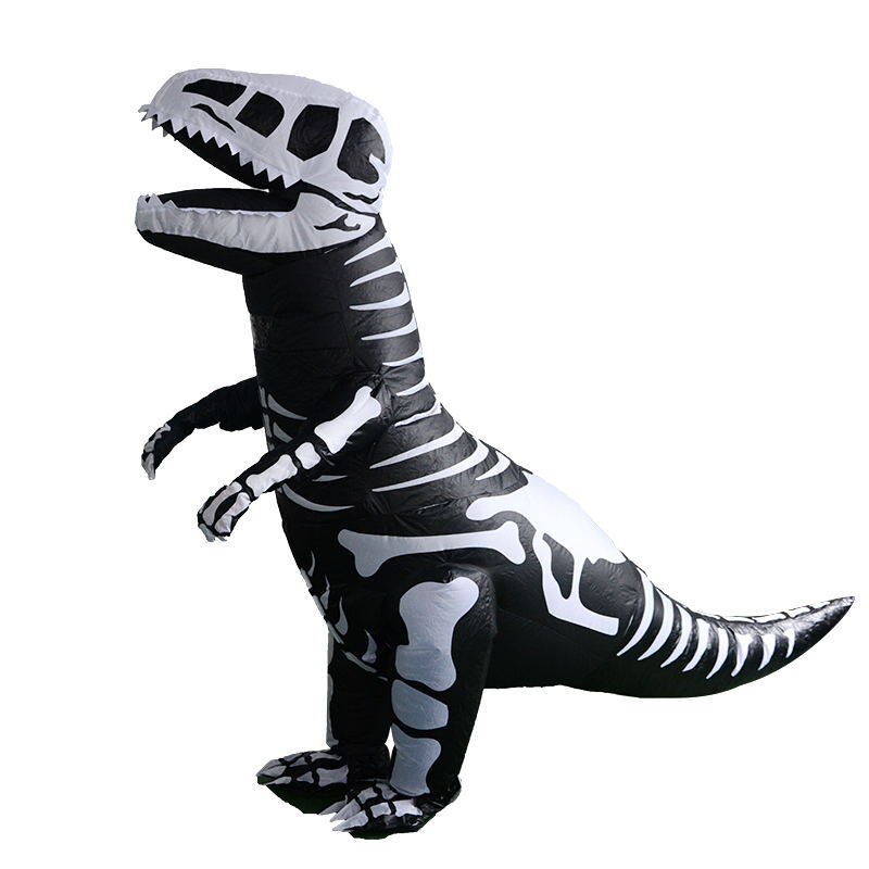 Adult Skeleton Dinosaur Inflatable Costume T REX Costumes Blow Up Fancy Dress Mascot Cosplay Costume For Men Women Dino Cartoon alx