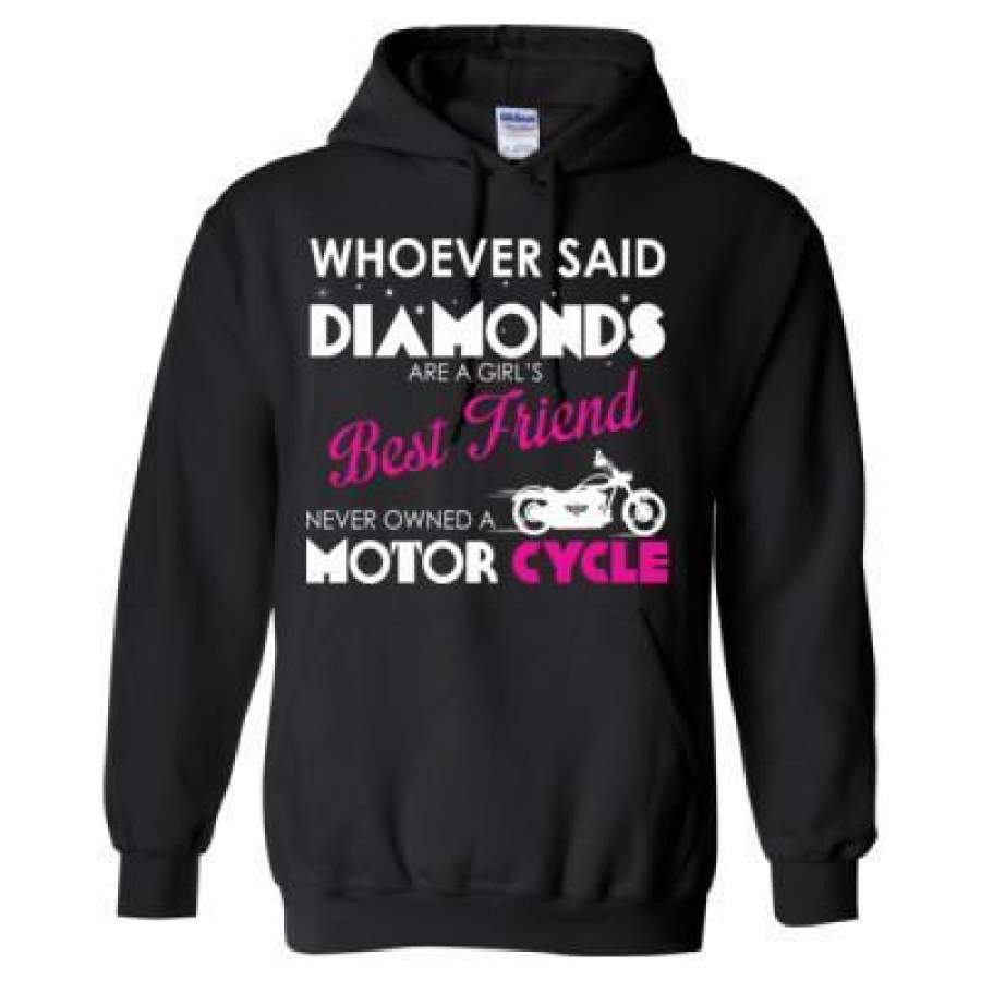 AGR Whoever Said Diamonds Are A Girl’s Best Friend Never Owned A Motorcycle – Heavy Blend™ Hooded Sweatshirt