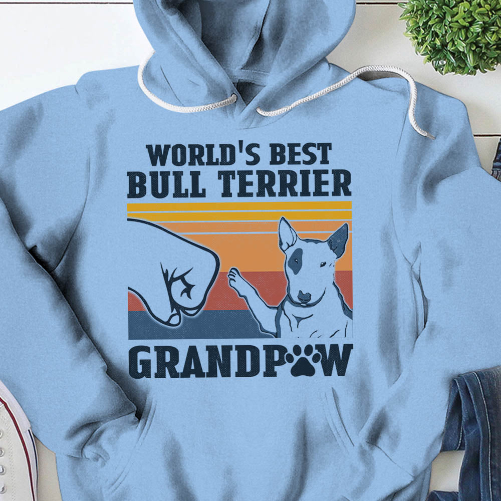 World’S Best Bull Terrier Grandpaw Shirt Gift For Bull Terrier Grandpa M0402 Nh95