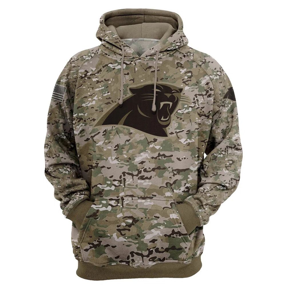 Camo Carolina Panthers Sweatshirt Unisex Cashmere Salute to Service Hoodie