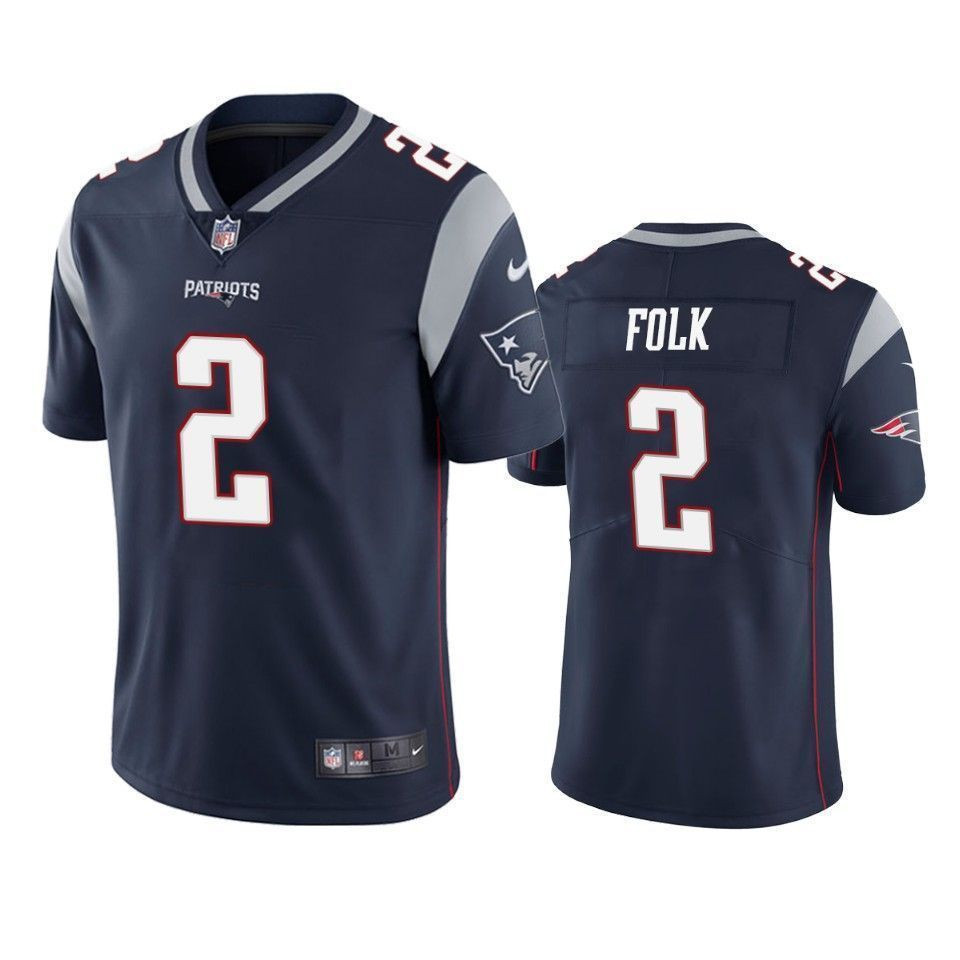 New England Patriots Nick Folk Navy Vapor Limited 3D Jersey