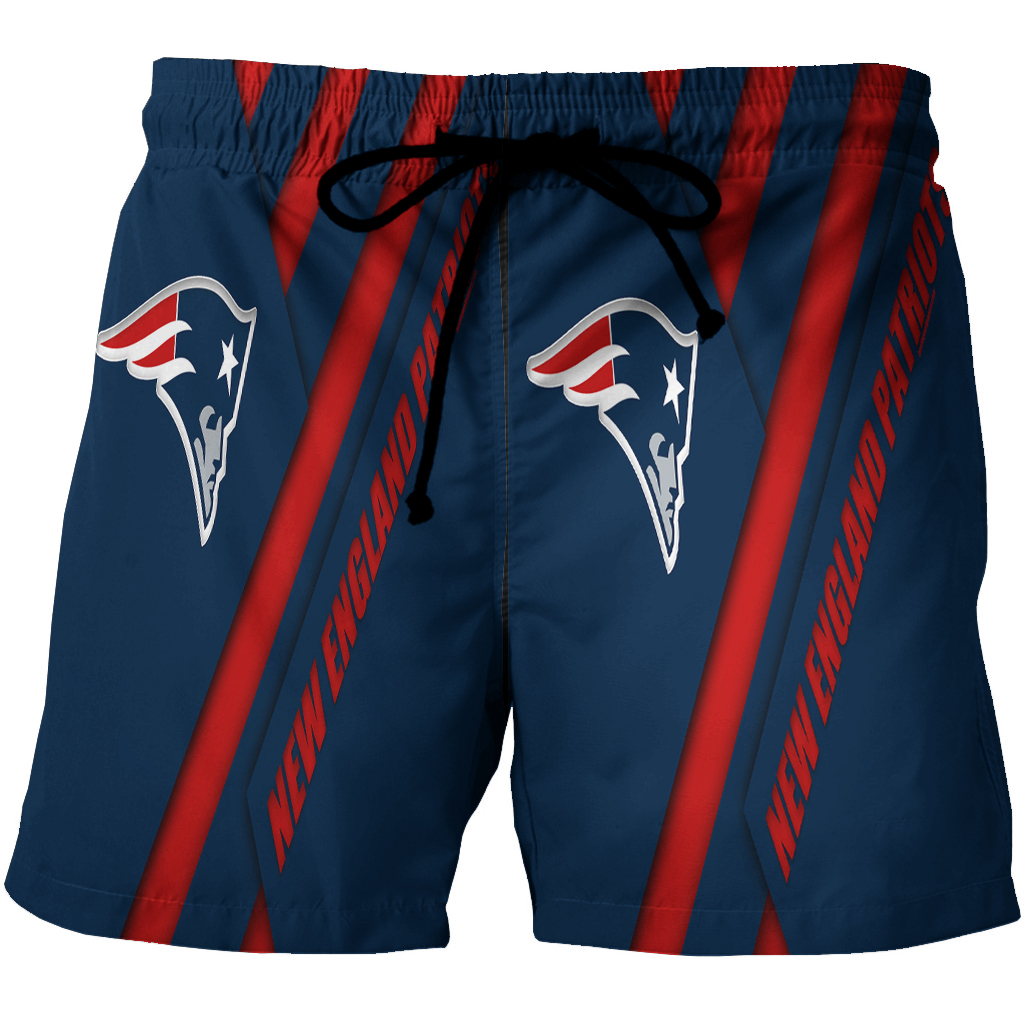 New England Patriots Red Blue2 3D All Over Print Summer Beach Hawaiian Short