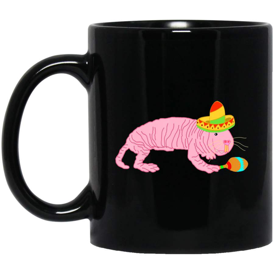 Ugly Naked Mole Rat Sombrero Costume Mexican Rodent Coffee Mug