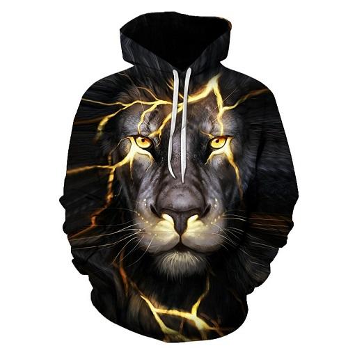 3D Thunder Lion Hoodie