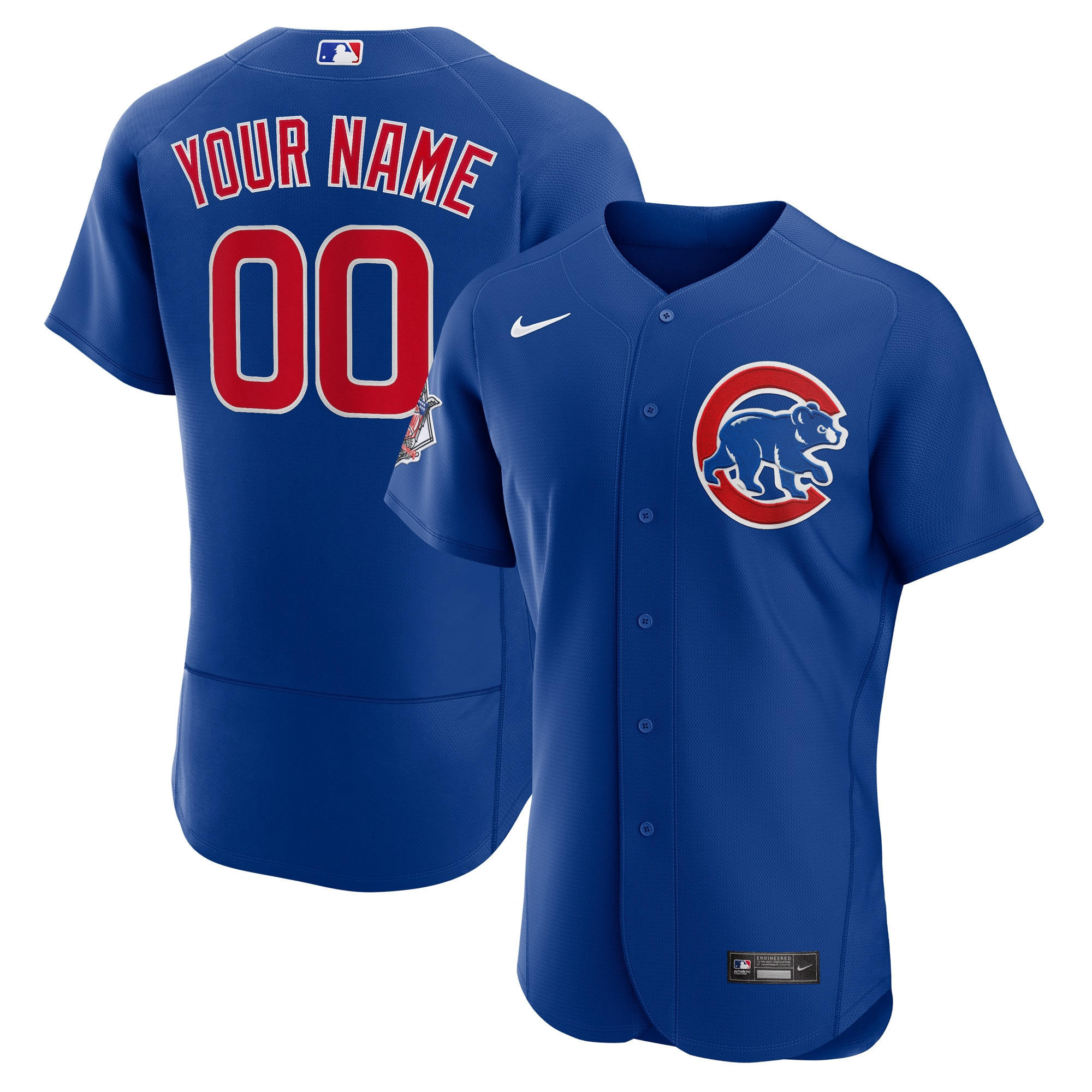 Chicago Cubs Alternate Authentic Custom Jersey Royal Custom Jerseys MLB