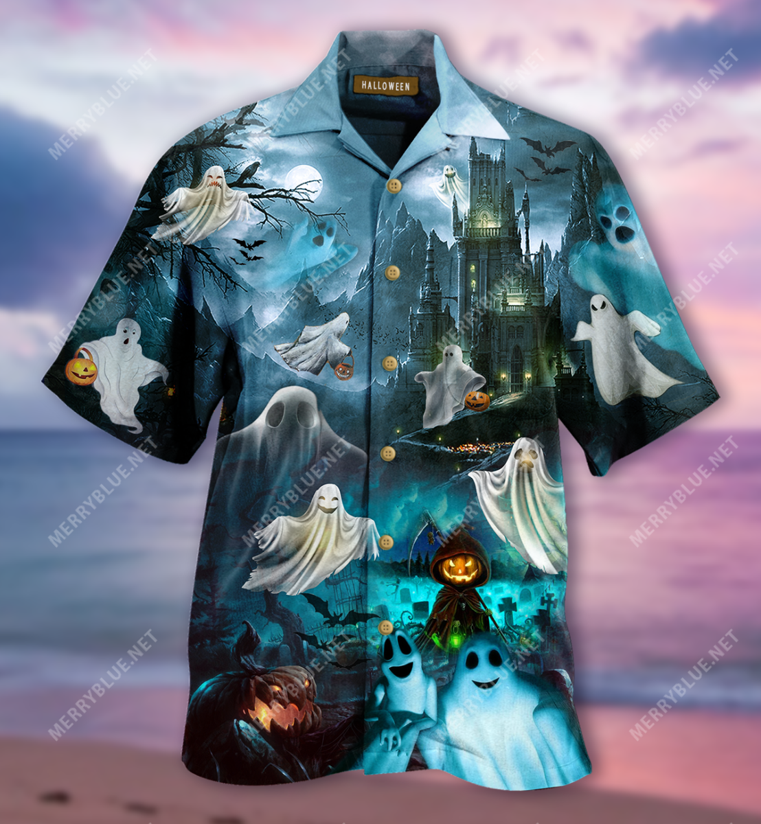 Say Boo And Scary On Unisex Hawaii Shirt Ha41076