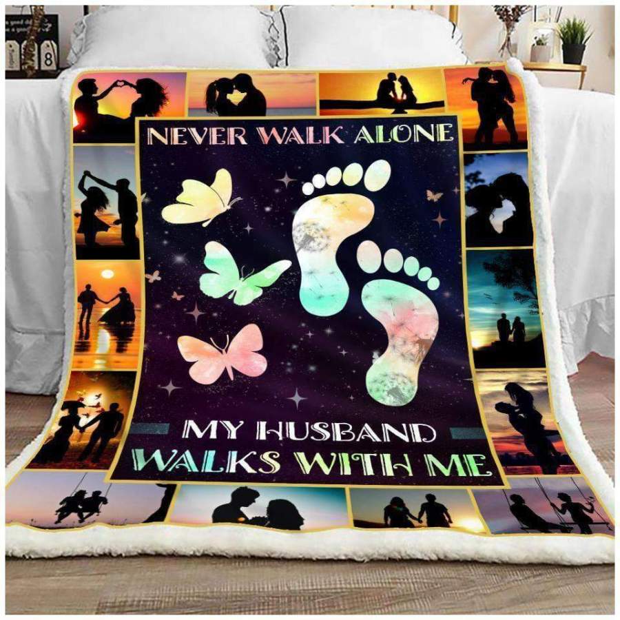 Butterfly Blanket Giving Husband Never Walk Alone My Husband Walks With Me