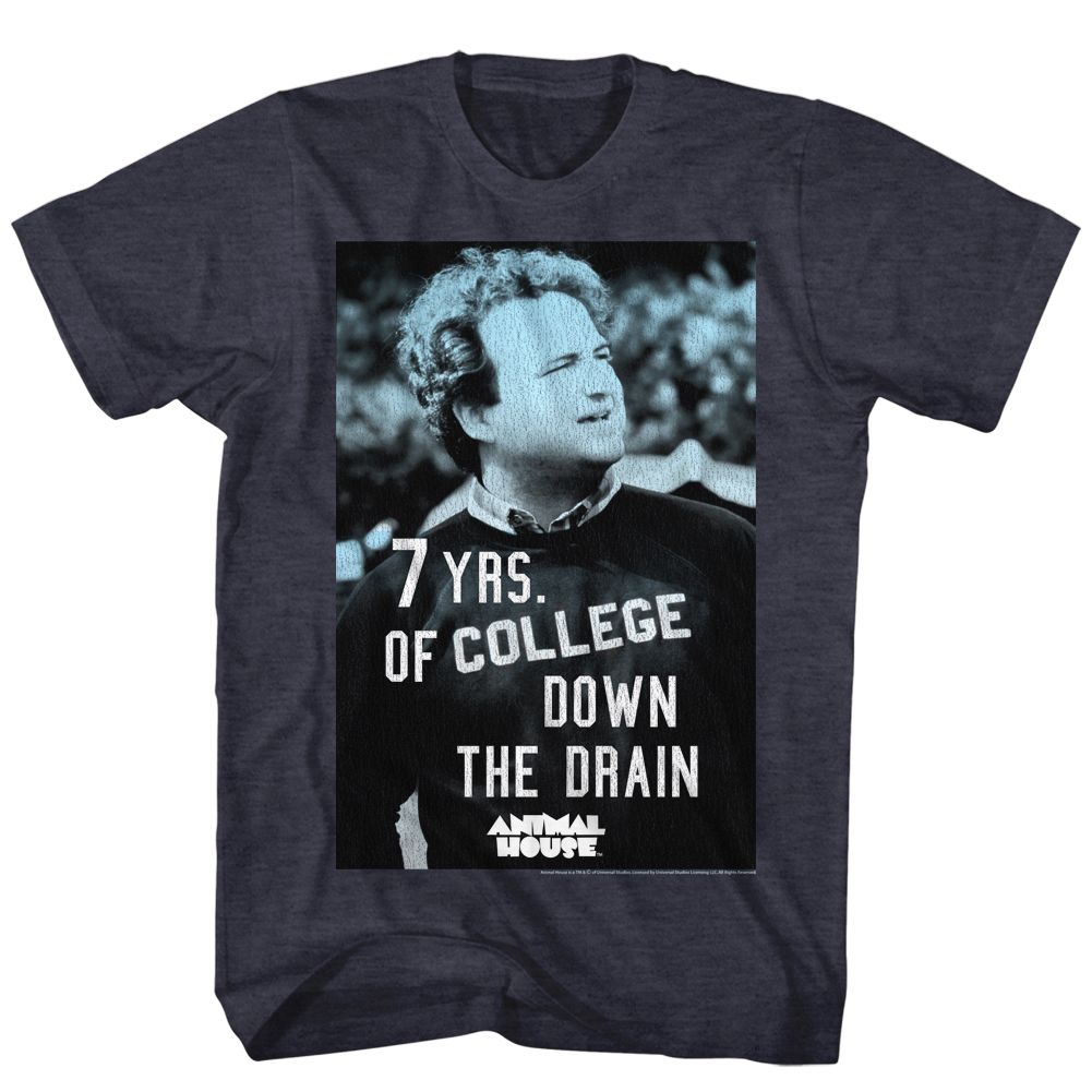 Animal House – 7 Years down | Navy Heather S/S Adult T-Shirt