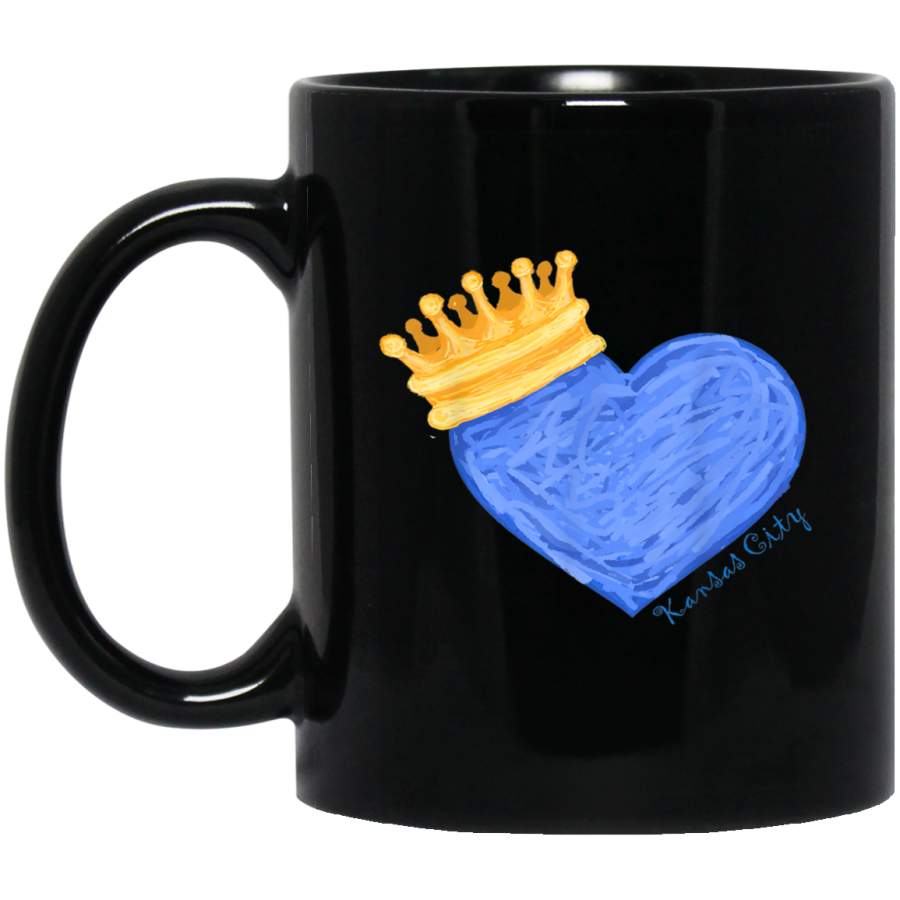 Kansas City Royal Blue Heart and Crown Mug Mug