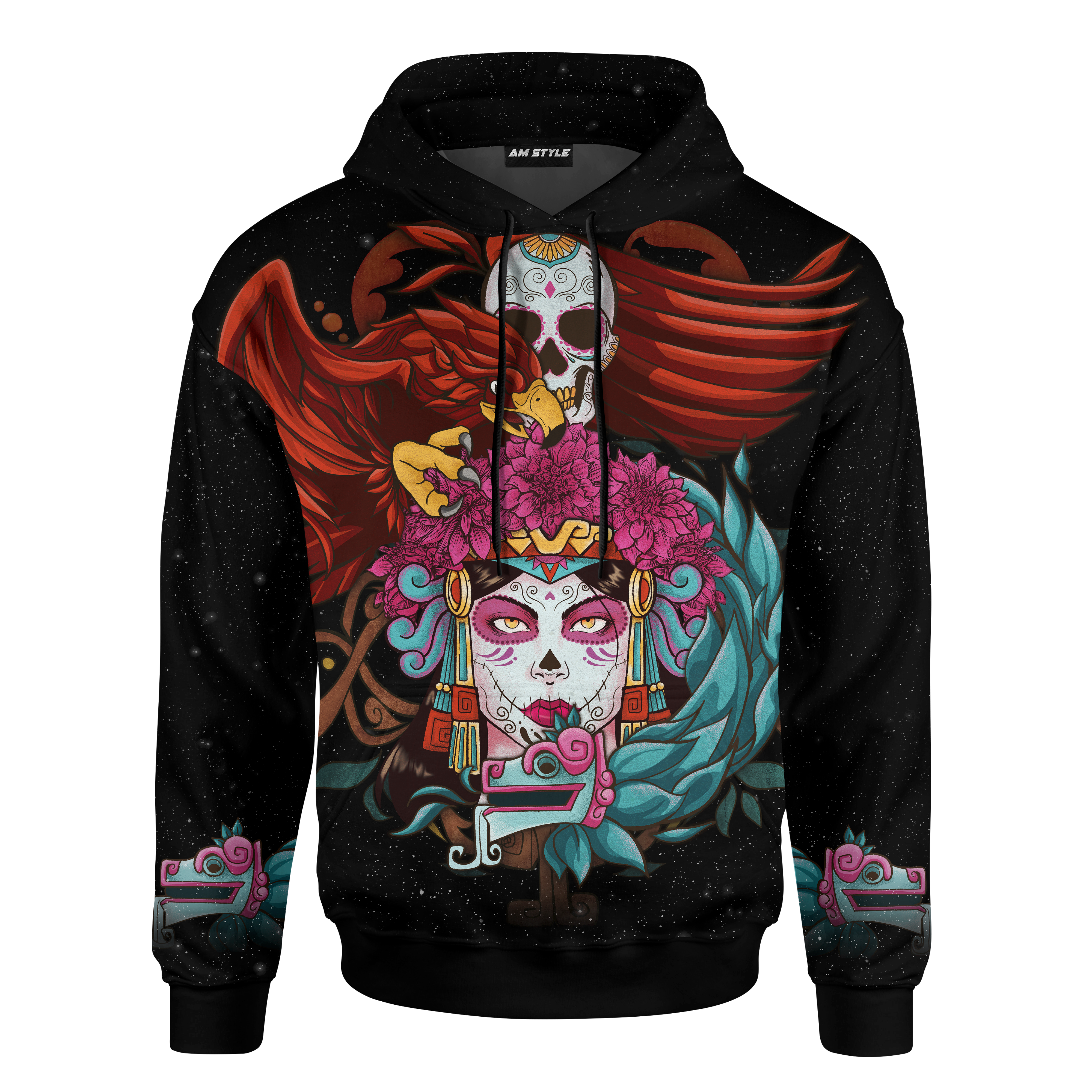 Aztec Calavera Skull Maya Aztec Mexican Mural Art Customized 3D All Over Printed Shirt – Am Style Design