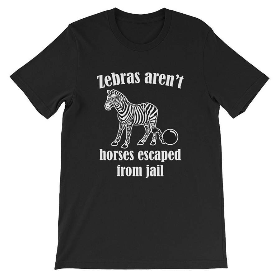 Vectorplanet Zebras Aren’T Horses Escaped From Jail Men T-Shirt Cotton T-Shirt