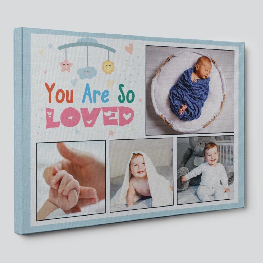 You Are So Loved Baby Custom Photo Canvas Print