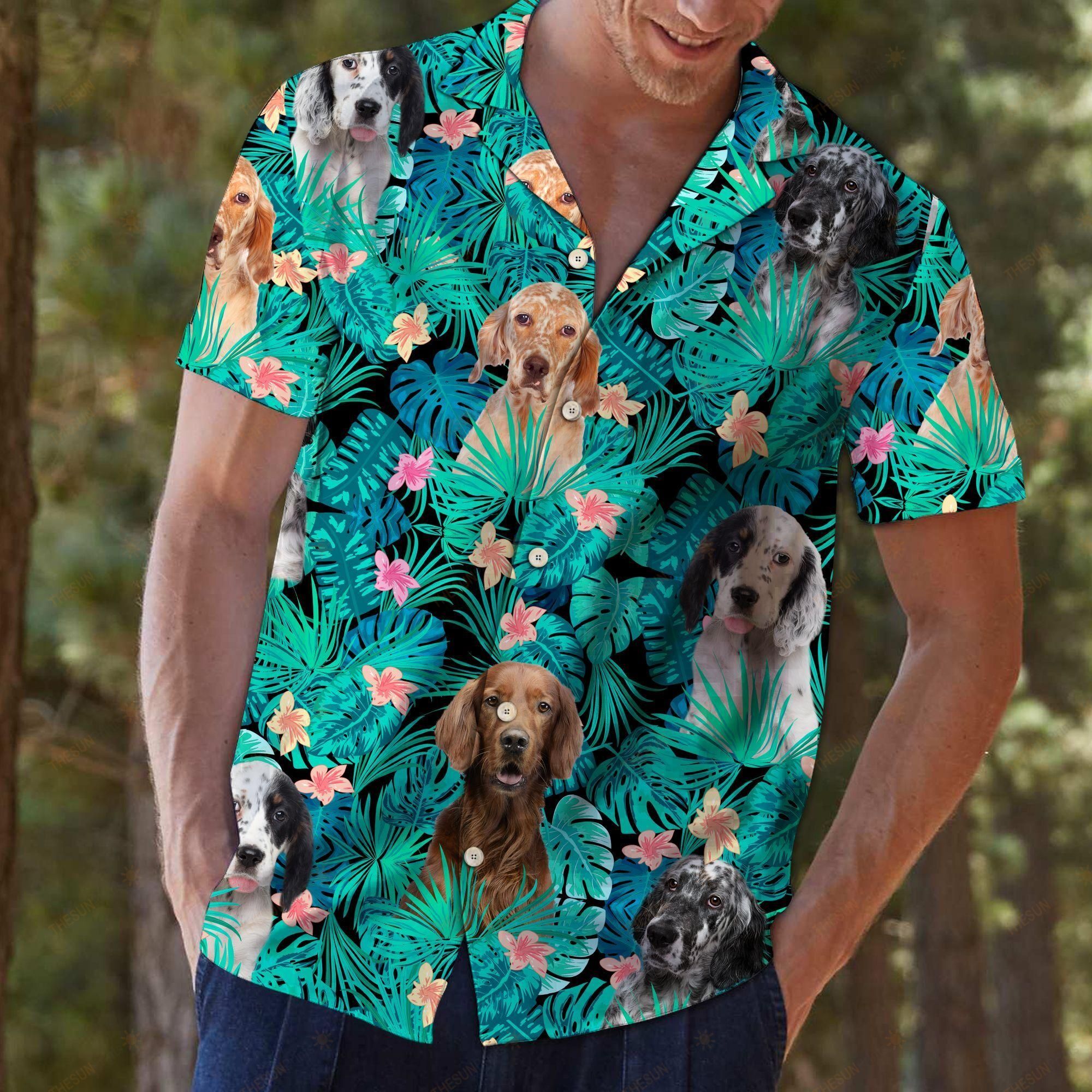 English Setter Tropical Hawaiian Shirt Ha72152