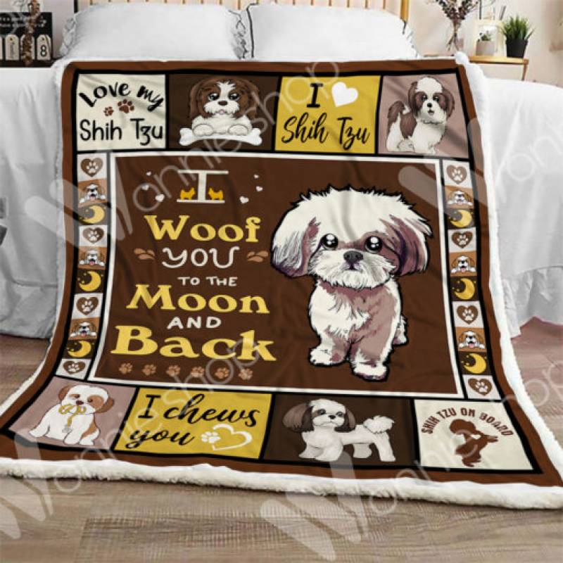 Shih Tzu Dog Sherpa Blanket OCT1701 68O57