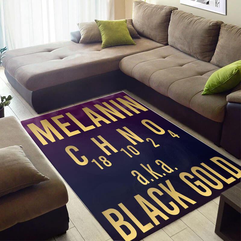 Cool African Style Rugs Cute Afrocentric African Girl Melanin Black Gold African Style Floor Rugs African House Decor WBG4206