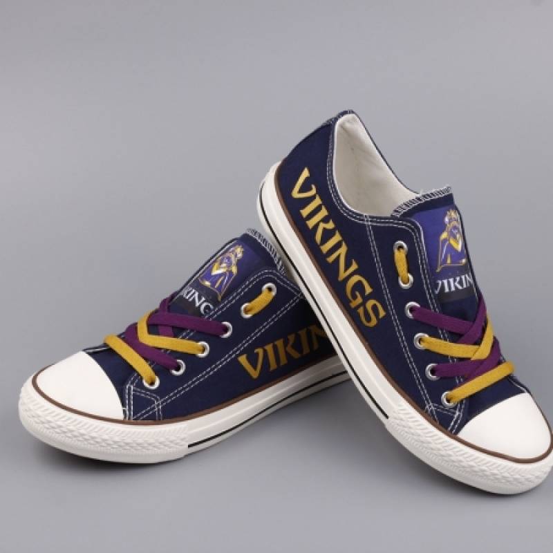 Minnesota Vikings Canvas Shoes, Vikings Sneakers, Tennis Shoes T-D717L