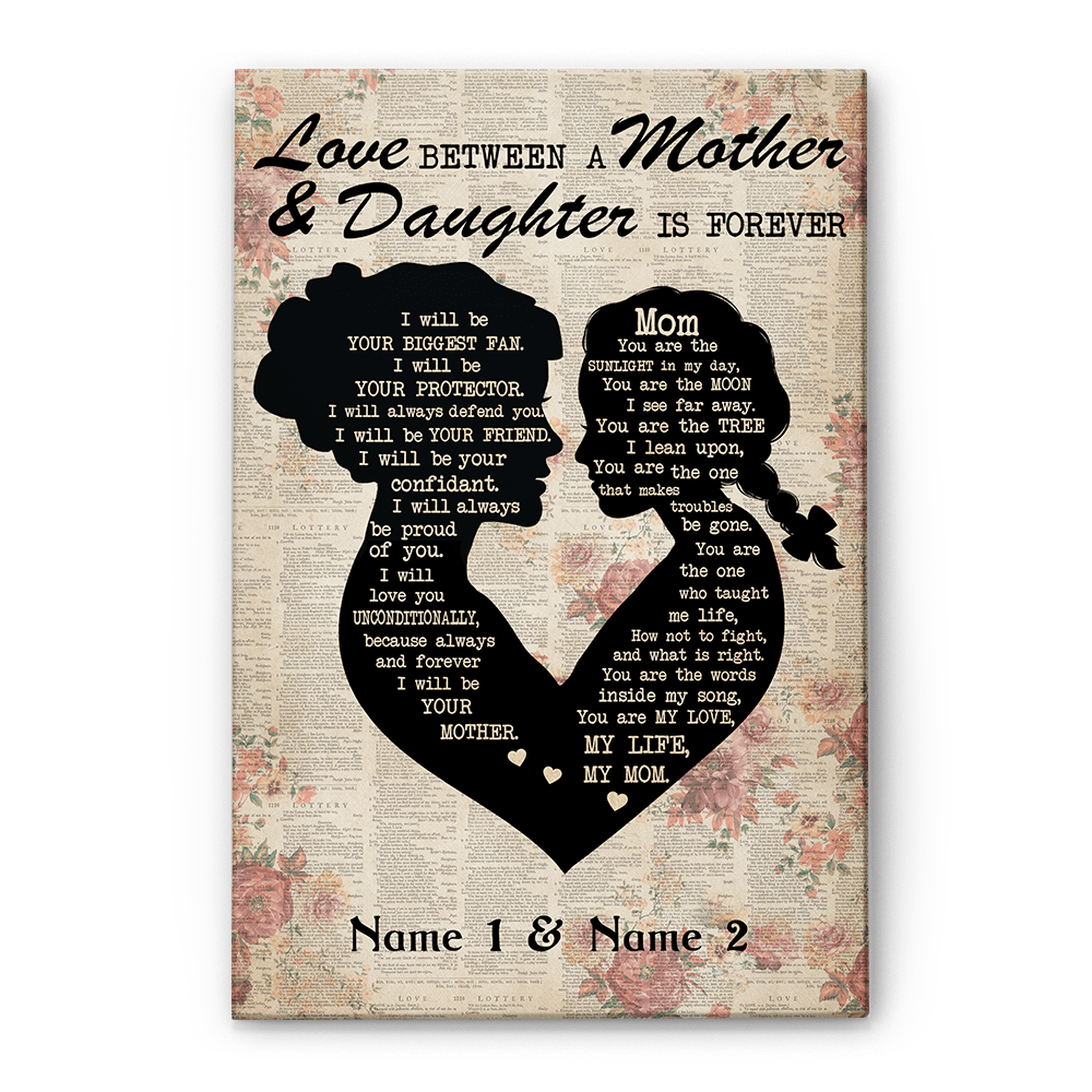 Love Between A Mother & Daughter Is Forever Canvas & Poster