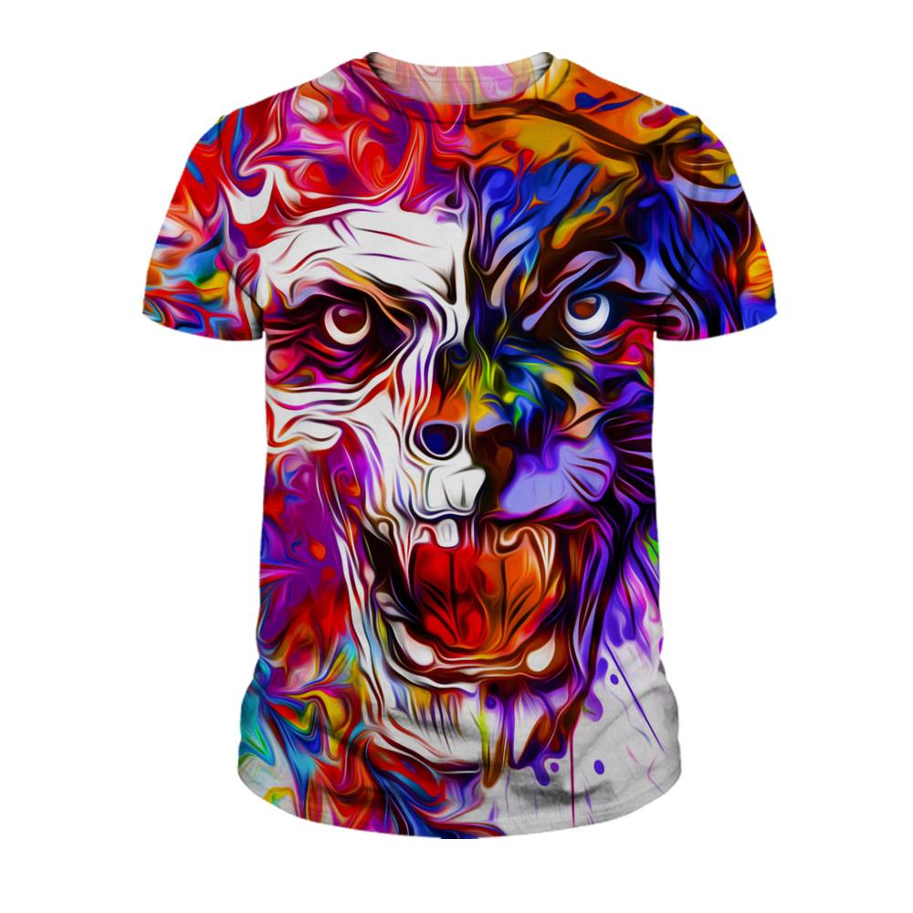 3D All Over Skull and Leopard Printed Clothes