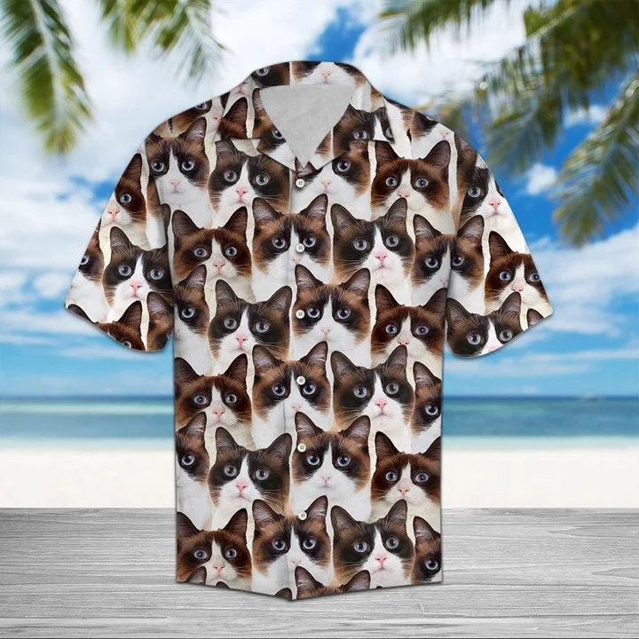 Snowshoe Awesome Animal Face Collection Themed Hawaiian Shirt