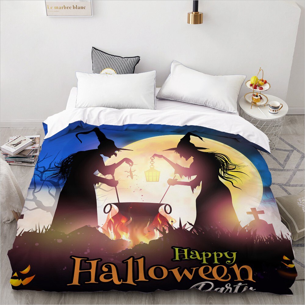 3D Cartoon Duvet Cover For Kids/Baby/Children/Boys,//Blanket Case Bedding 220×240/200×200 Halloween Horror Forest
