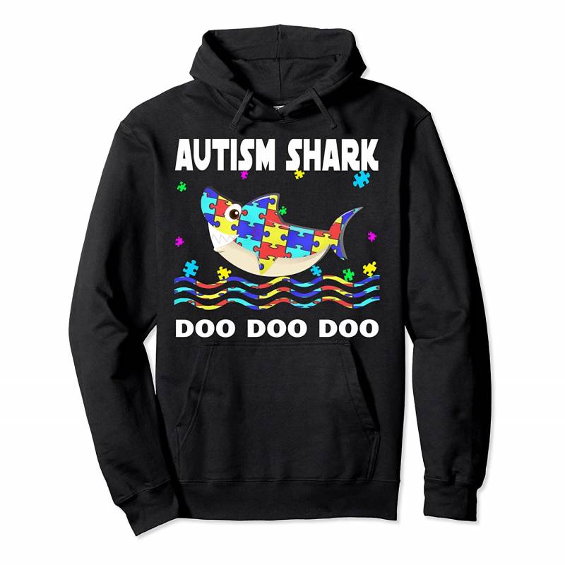 Autism Awareness Shirts Autism Shark Pullover Hoodie