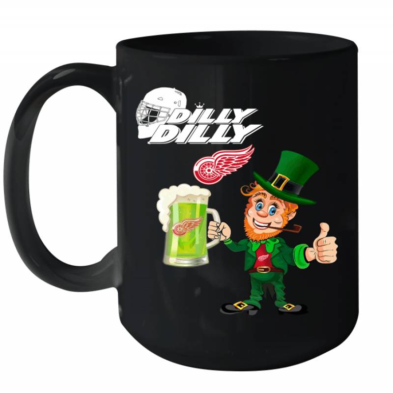 Detroit Red Wings Dilly Dilly Saint Patrick Day Ceramic Mug 15oz