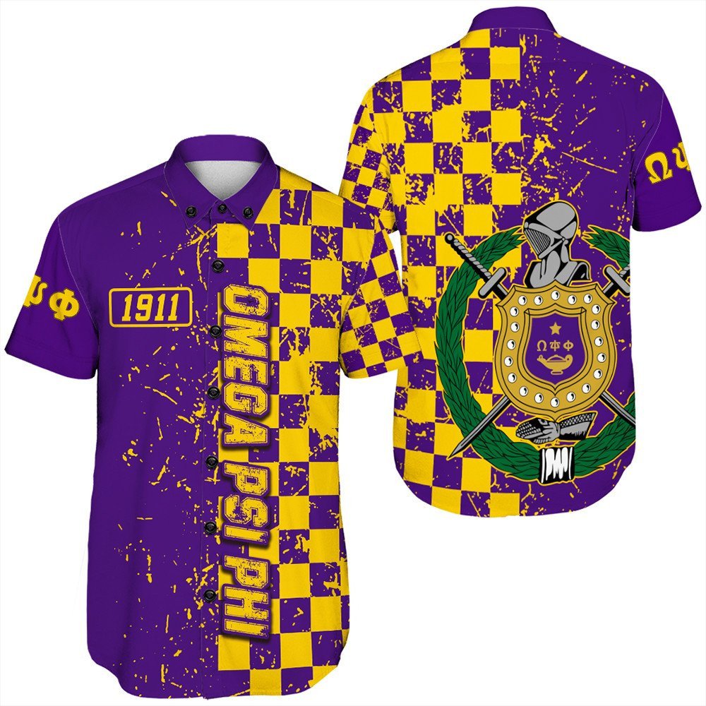 Wonder Print Shirt – Omega Psi Phi Caro Style Short Sleeve Shirt