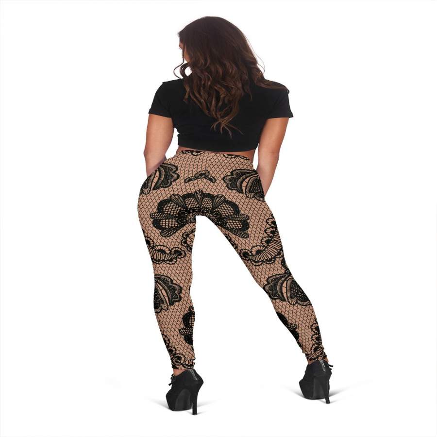 Black Lace Leggings – Plumosu Store