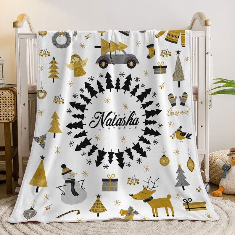 Baby Christmas Blanket Gift, Birthday Gift For Kids, Christmas Tree Blanket