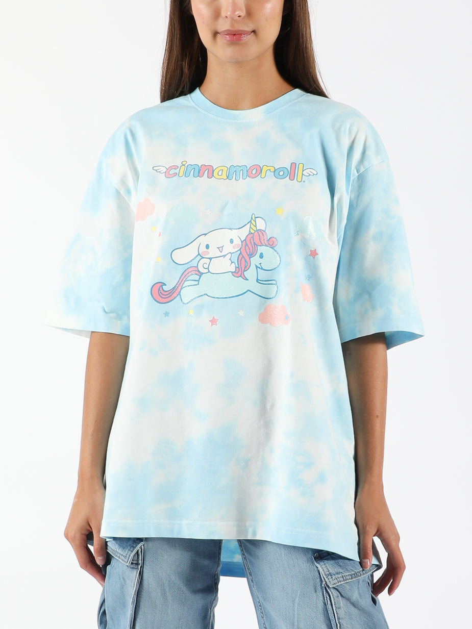 Cinnamoroll Glitter Print Tie Dye Tee