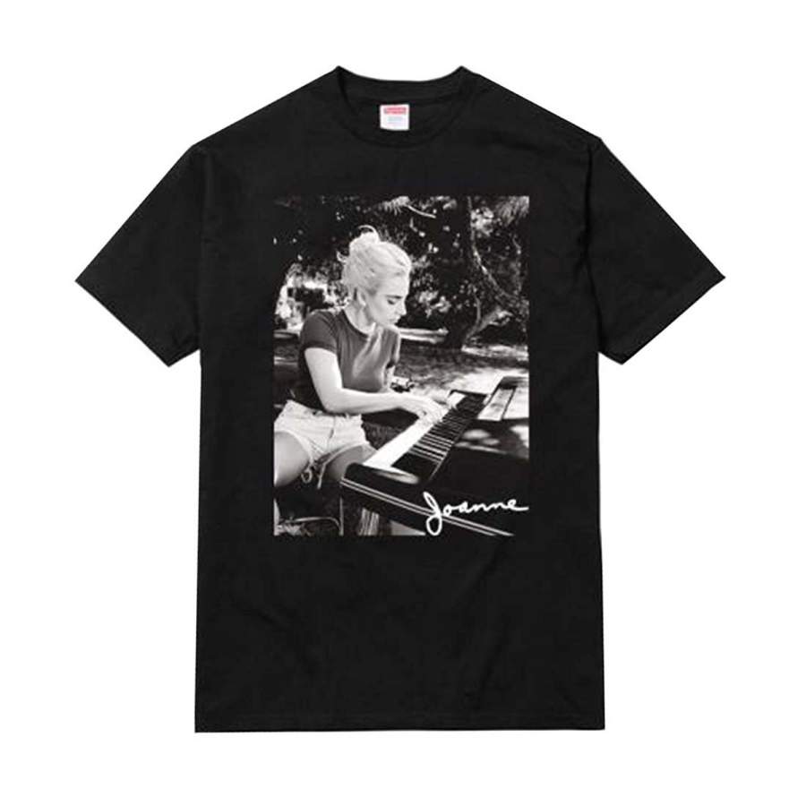 Lady Gaga Joanne Piano Photo Mens T-Shirt Loose Short Sleeve Summer Fashion Men’S T-Shirt