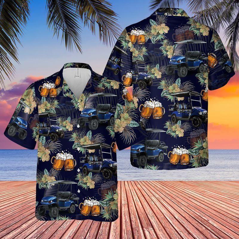 Golf Cart And Beer Hawaii Shirt For Men Women Adult Ha73638