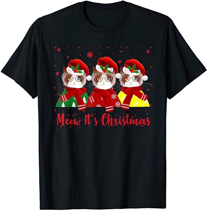 Meow It’s Christmas – Best Kitty Kitten Paw Pet T-Shirt