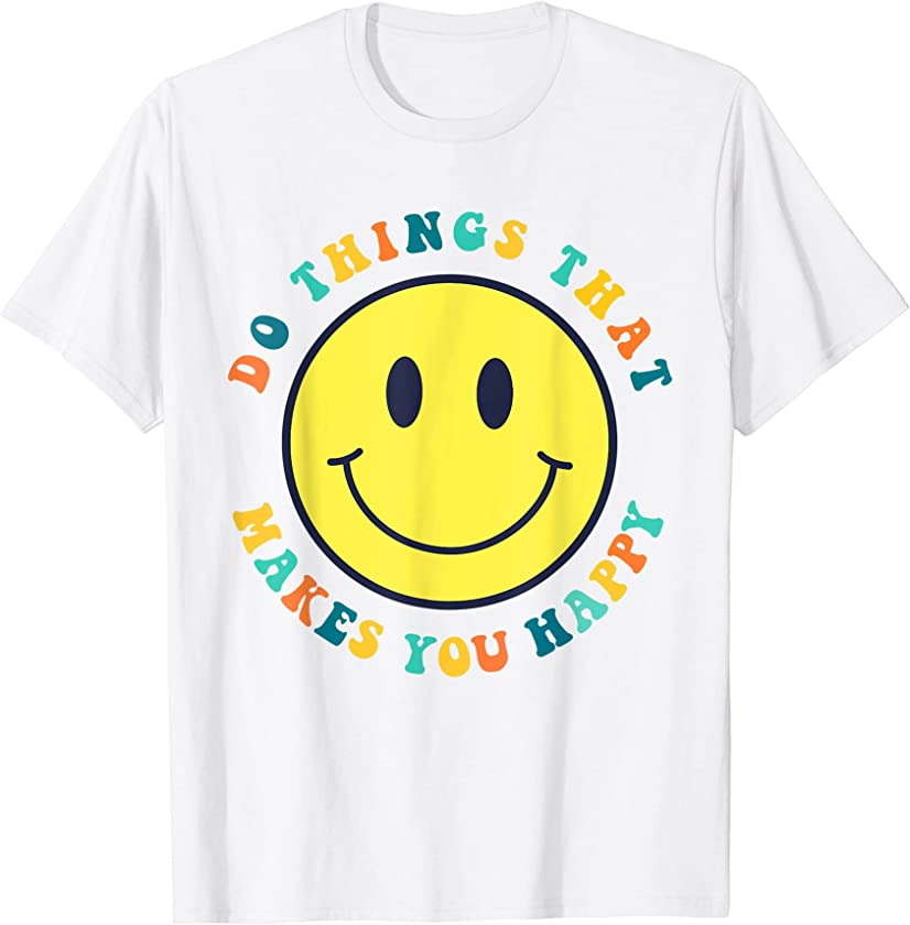 Vintage Smiley Face Retro Mental Health Awareness Quote T-Shirt