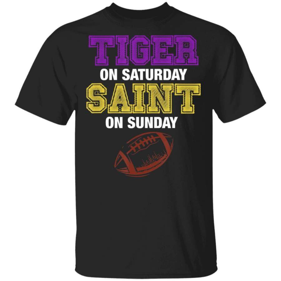 Tiger On Saturday Saint On Sunday Louisiana Football Coffee Mug Unisex Men Women Tshirt