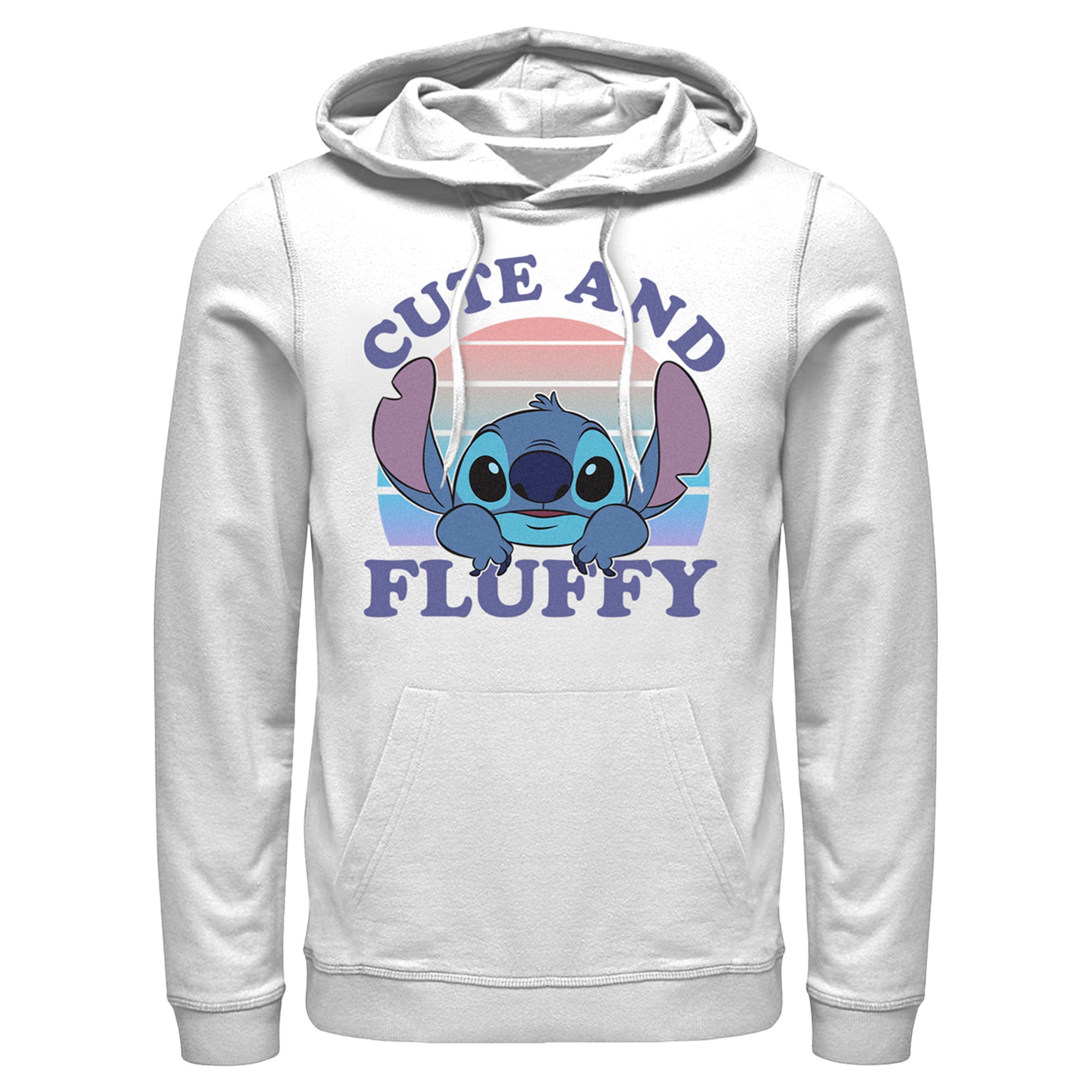 Men’S Lilo & Stitch Cute And Fluffy Pull Over Hoodie