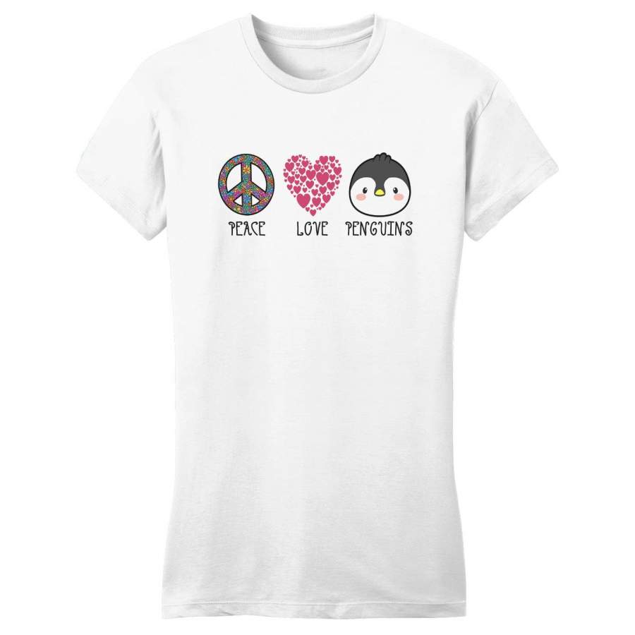 Peace Love Penguins – Women’s Fitted T-Shirt