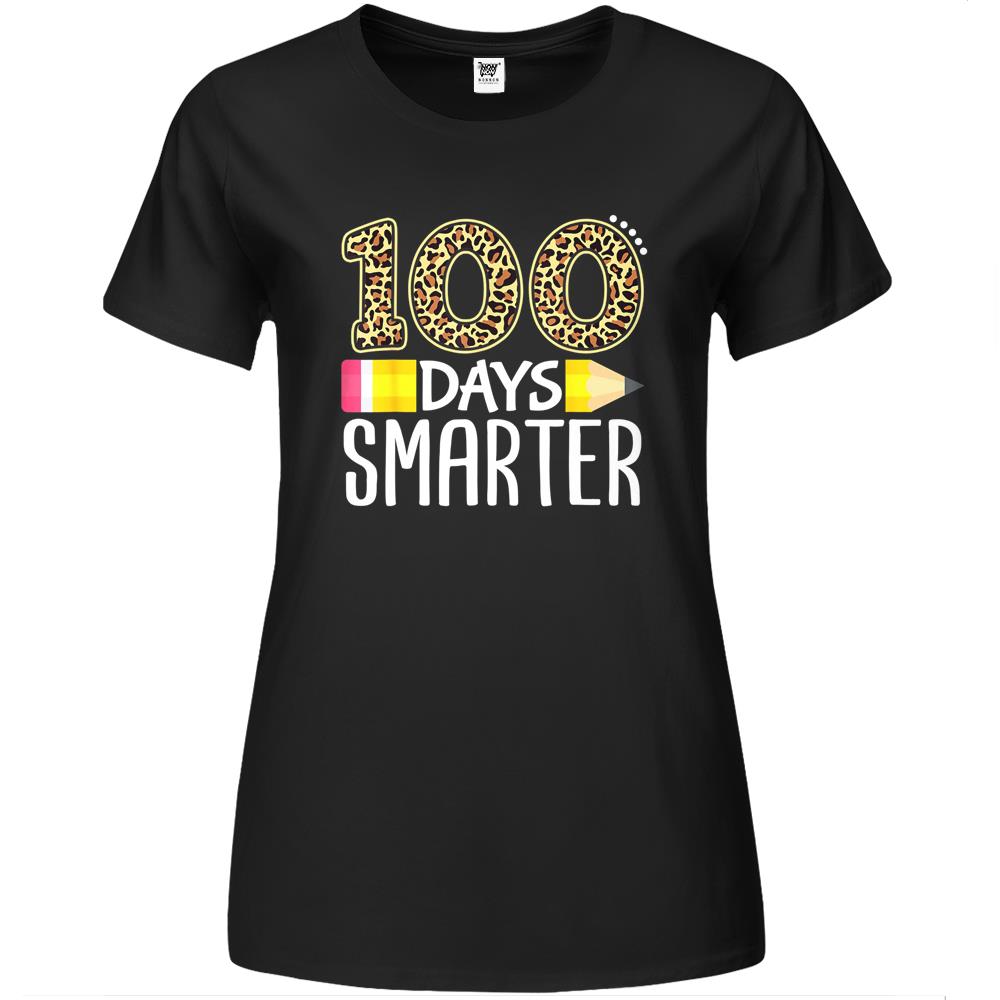 100 Days Smarter Teacher Or Student 100Th Day Of School Premium Womens T Shirts