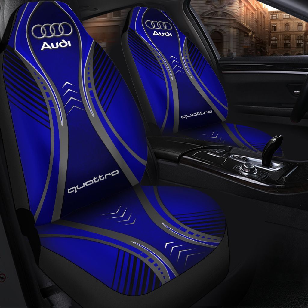 Audi Quattro AN-HL Car Seat Cover (Set of 2) Ver 2 (Dark Blue)