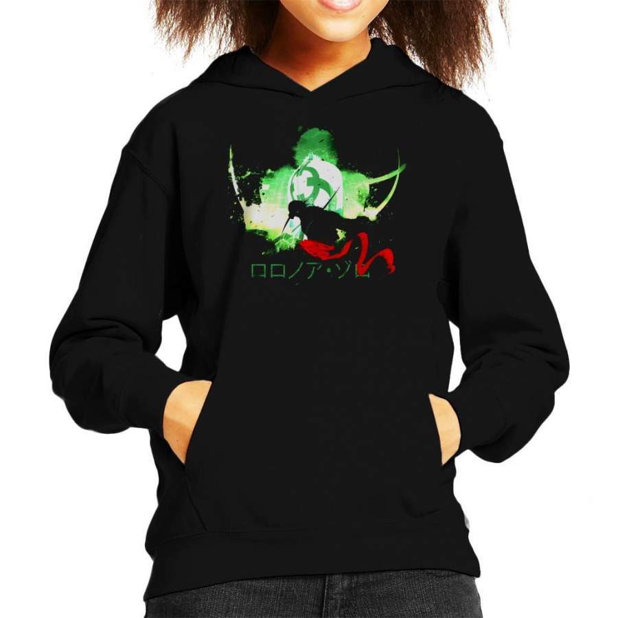 One Piece Roronoa Zoro Silhouette Kid’s Hooded Sweatshirt