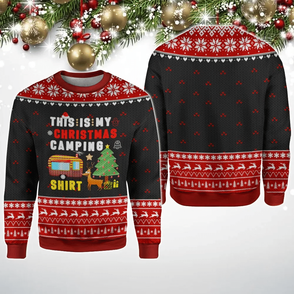 THIS IS MY CAMPING CHRISTMAS UGLY SWEATER HN161266