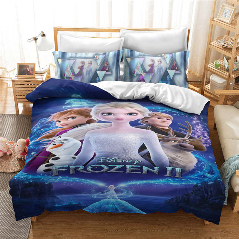 3D Frozen 2 Elsa Anna  Duvet Cover For Girls Bedroom Decor Twin Size Bedding Sets Queen King Bedspread Double Bed Linen