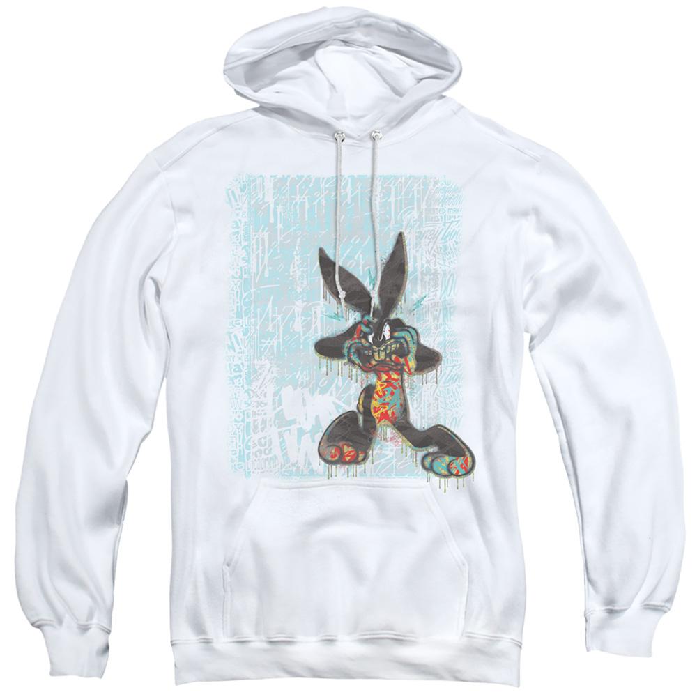 Looney Tunes Graffiti Rabbit Mens Hoodie White