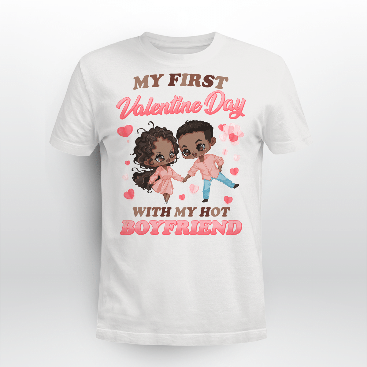 Valentine’S Shirt For Couple My First Valentine Day With My Hot Boyfriend Shirt