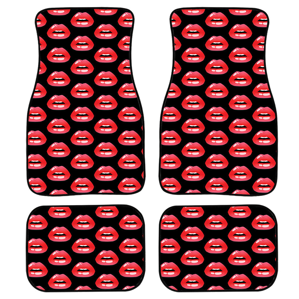 Wet Lips Pattern Print Front And Back Car Floor Mats, Front Car Mat