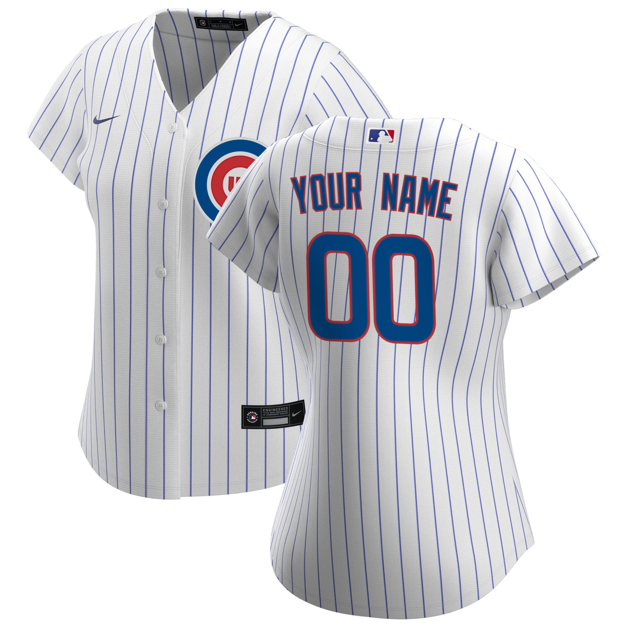 Women’s Chicago Cubs White Home Custom Jersey