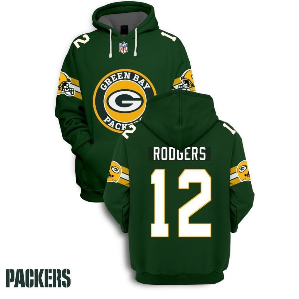 Green Bay Packers Aaron Rodgers 12 3D T Shirt Hoodie Sweater