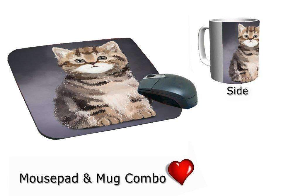 British Kitten Cat Mug & Mousepad Combo Gift Set