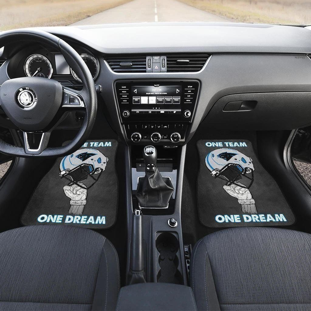 One Team One Dream Carolina Panthers Car Floor Mats Personalized Car Seat Floor Mat Custom Print