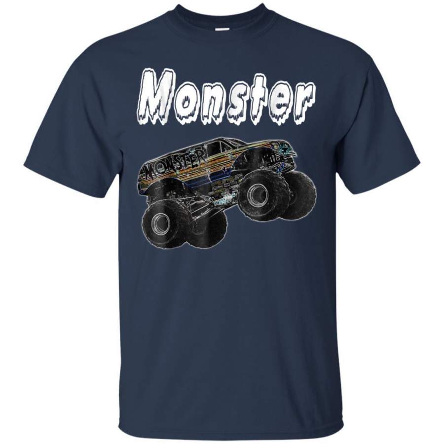 AGR Monster Truck Big Jump And Crush Cars  Mud Racing Tshirt Jaq T-shirt